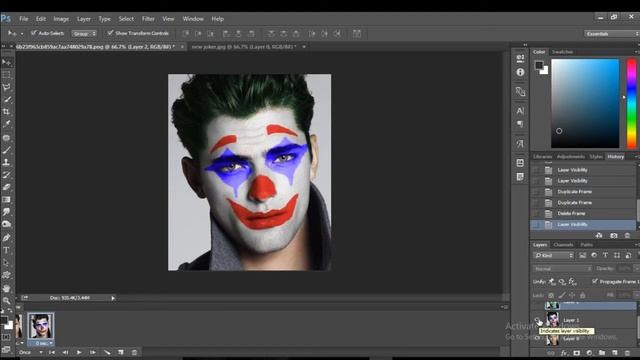Joker Face GIF Animation Photoshop Tutorial | GIF TUTORIAL | Anyone can design смотреть онлайн
