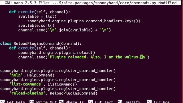 Spoonybard reloading plugins via ssh admin interface смотреть онлайн