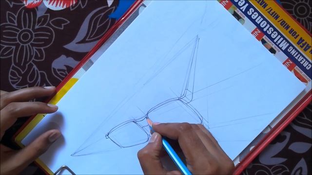 Spectacle Drawing Using Two Point Perspective | Perspective Tutorial [Tabrez Arts] смотреть онлайн