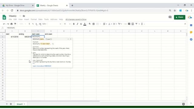 How to calculate Week Numbers through Google Sheet смотреть онлайн