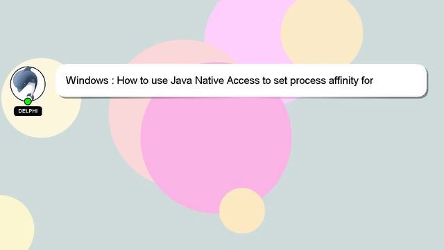 Windows : How to use Java Native Access to set process affinity for processes besides Java.exe? смотреть онлайн