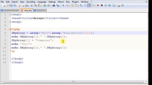 php Tutorials in Tamil Intro Part - 19 Array Part - 2 multidimensional array смотреть онлайн