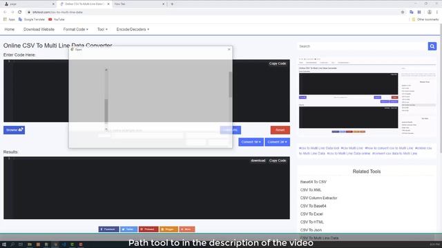 Online CSV To Multi Line Data Converter смотреть онлайн