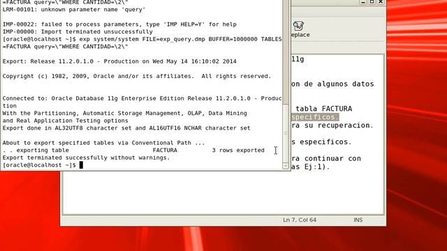 Oracle 11G Import-Export Ej:2 смотреть онлайн