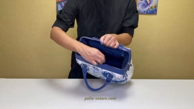 Саквояж "Вышивка гжель" Pelle-Volare смотреть онлайн