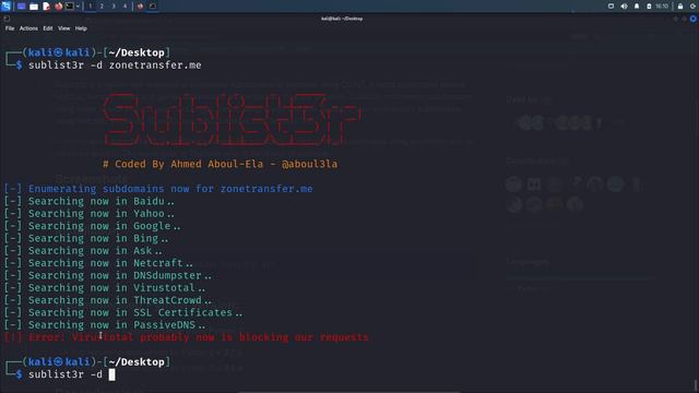 3.16. Subdomain Enumeration смотреть онлайн
