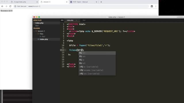 file, fread, feof, fclose - php смотреть онлайн