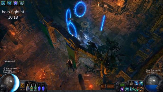 Path Of Exile. Ice Spear VS Abyss Map