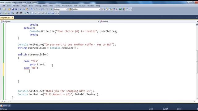 Part 12 - C# Tutorial - switch statement in c# continued смотреть онлайн