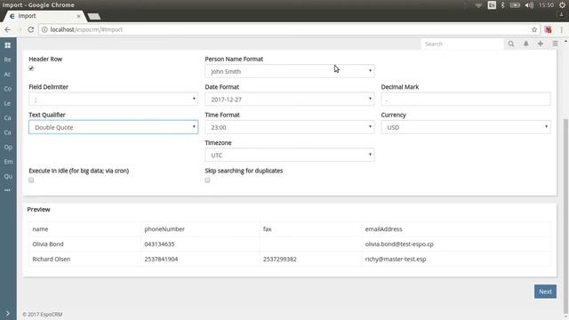 Import Data in EspoCRM смотреть онлайн