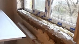 Установка подоконников. Старый фонд.