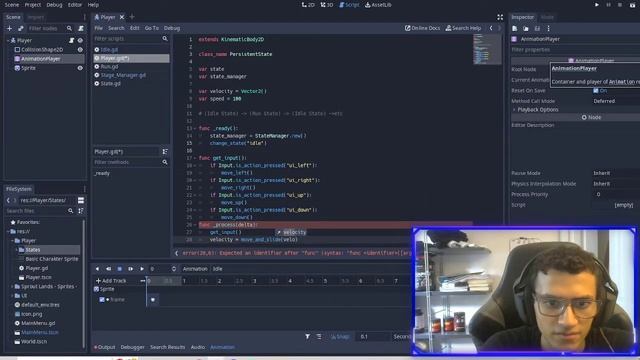 Moving & Idle Using State Machine || Part 2 - Godot Engine Tutorial 2D смотреть онлайн