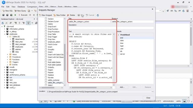 Developer tools built-in dbForge Studio for MySQL смотреть онлайн