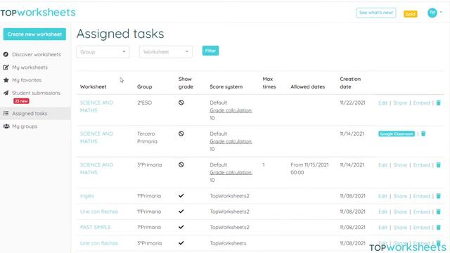 TopWorksheets new OPTIONS to create INTERACTIVE activities смотреть онлайн