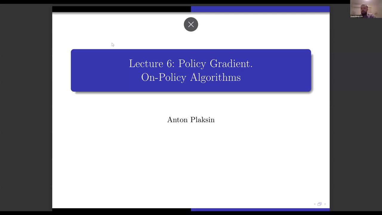 DRL Course 2023 | Лекция 6. Policy Gradient.On-Policy Algorithms смотреть онлайн