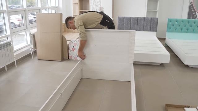 Сборка кровати коллекции "Монако" КР-17 с настилом латы, "Семья Мебелони" смотреть онлайн