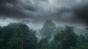 Тропический штормовой ливень.Звуки дождя и грома,ураганный ветер для снятия стресса,отдыха,медитаци