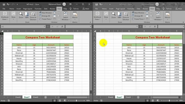 How to Compare Two Excel Files or Sheets | Compare Two Files or Sheets in Excel | Compare Two Sheet смотреть онлайн