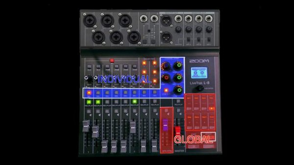 ZOOM LIVETRAK L-8 Recording, new project setup with effects