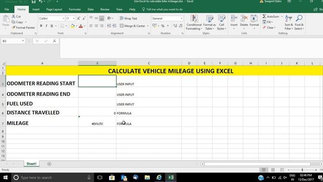 Calculate your vehicle mileage using Microsoft Excel смотреть онлайн
