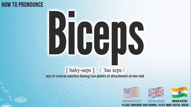 Biceps Pronunciation | How to Pronounce (say) Biceps CORRECTLY | Medical Meaning смотреть онлайн