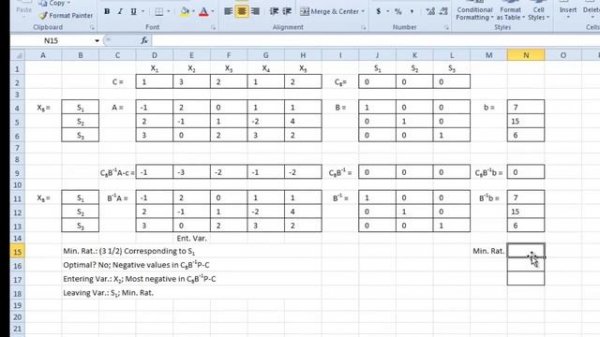 How to Solve an LP by Using the Modified Simplex Method in Excel