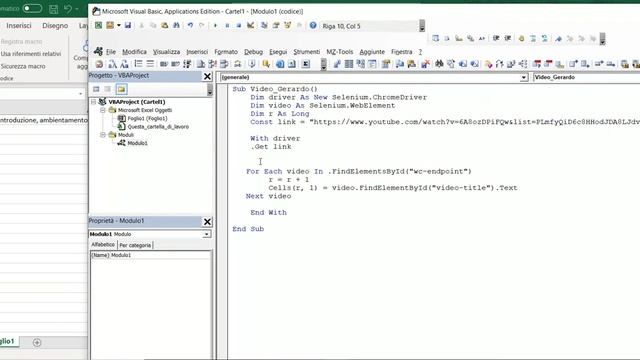 19 - WEB SCRAPING vba - Selenium - Estrarre elenco video da YouTube смотреть онлайн