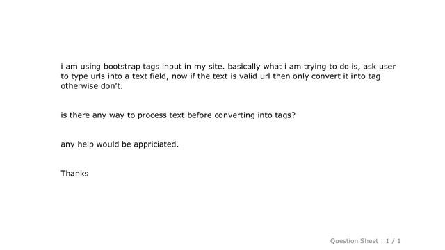 HTML : process tag before converting it into tag using bootstrap tags input смотреть онлайн
