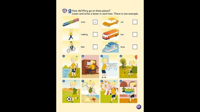 Kid's Box 4, Unit 4, PB p 45, exercise 2 смотреть онлайн