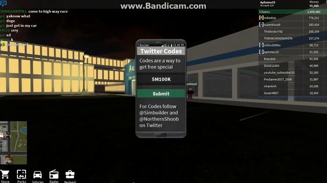 Roblox - Vehicle Simulator Codes - $$ смотреть онлайн