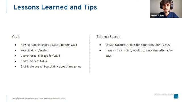 Manage secrets in K8s using GitOps without compromising security • Rajith Attapattu & Andre Adam смотреть онлайн