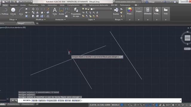 Recortar y Alargar en Autocad 2016 смотреть онлайн