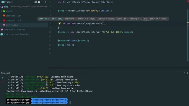 ReactPHP Tutorial #7: Simple HTTP Server смотреть онлайн