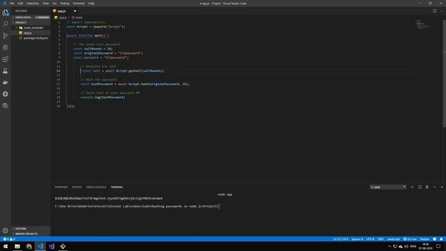 Hashing passwords in Node.js смотреть онлайн