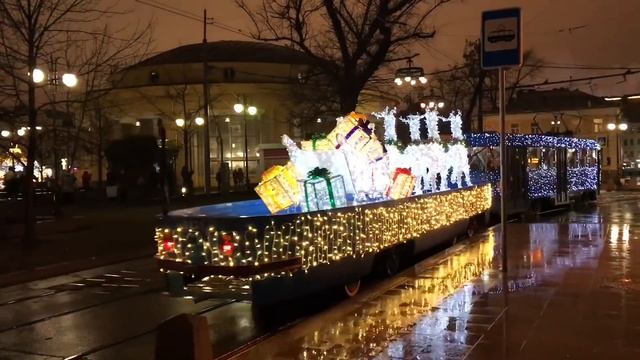 Новогодний трамвай - 2018 | Moscow Tram 2018