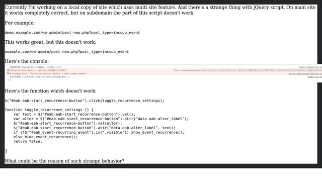 Wordpress: Specific plugin script not working on subdomain смотреть онлайн