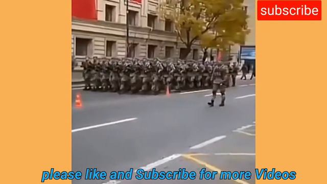 Turk Army Marching In Baku(Azerbaijan) After Defeating Armenia