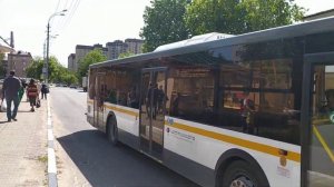 «Новинка в Мострансавто». Автобус ЛиАЗ-5292.65 остановка Горсовет (Дмитров) 12.06.2023