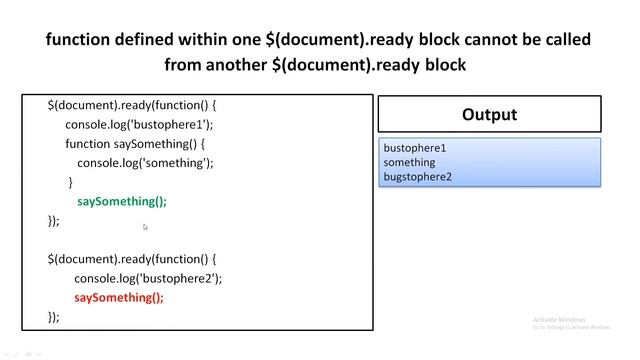 document.ready function can use multiple time in the single page|jQuery|#bugstophere смотреть онлайн