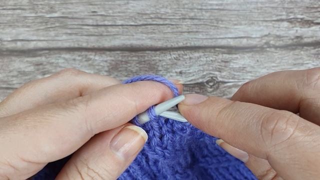 Вязаный орнамент: обвитая резинка.