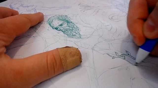 BALLPOINT PEN (4-IN-ONE) ART CHALLENGE! смотреть онлайн