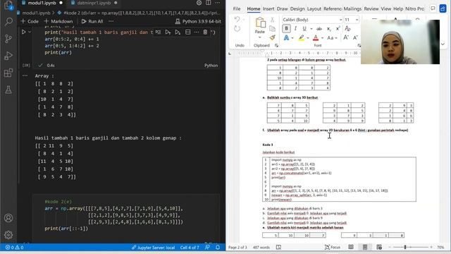 [Modul 1] - Manipulasi array menggunakan Numpy смотреть онлайн