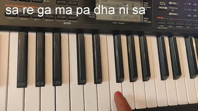 How to play sa re ga ma pa on harmonium/keyboard|Harmonium for beginners|music lessons Tara Dangwal смотреть онлайн