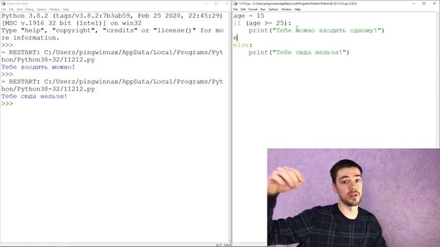 Python с нуля. Урок 2 | Условные операторы. Пользовательский ввод смотреть онлайн