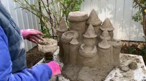 Замок из цемента для сада своими руками. Поделка из цемента