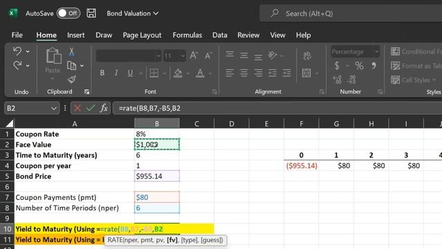 How to Calculate a Bond's Yield to Maturity (Using Excel) смотреть онлайн