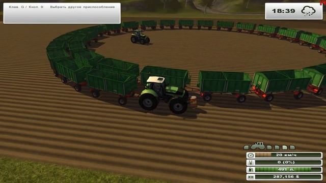 Farming simulator 2013 автопоезд из 30 прицепов смотреть онлайн