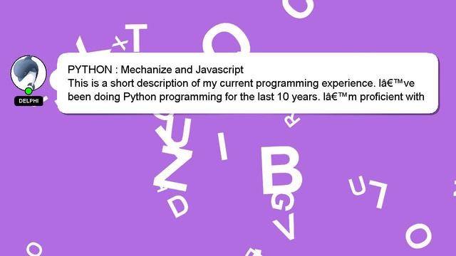 PYTHON : Mechanize and Javascript смотреть онлайн