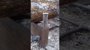 Самодельная ленточная пилорама с бензиновым двигателем 7л.с.