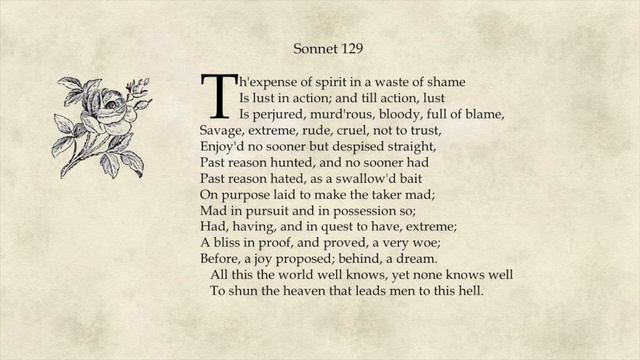 Sonnet 129 by William Shakespeare, read by Tim Bruce смотреть онлайн